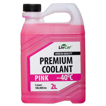 Антифриз LIVCAR PREMIUM COOLANT PINK -40 (2 л.)