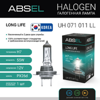 Лампа галогенная ABSEL H7 PX26d 12V 55W LONG LIFE
